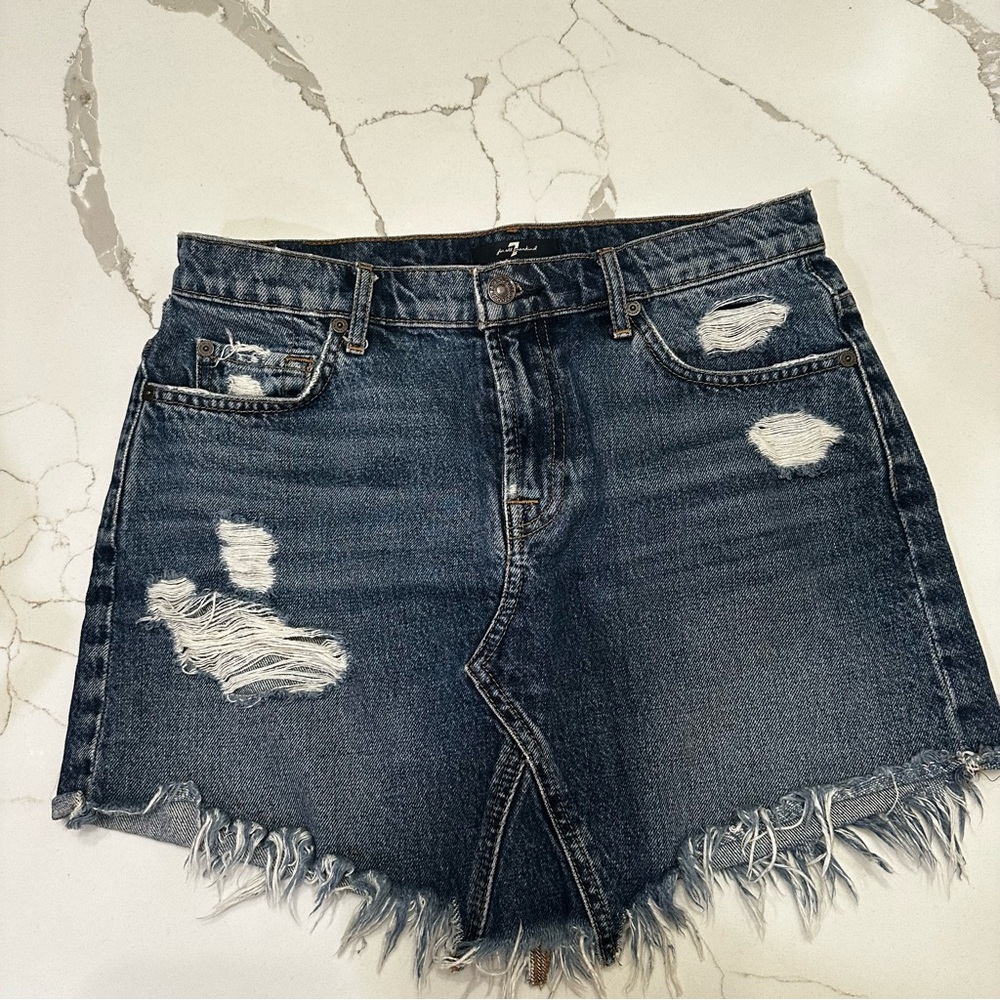 7 for all mankind denim skirt